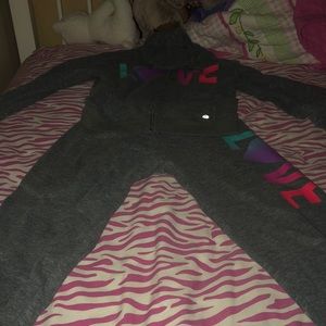 “Love” sweat suit